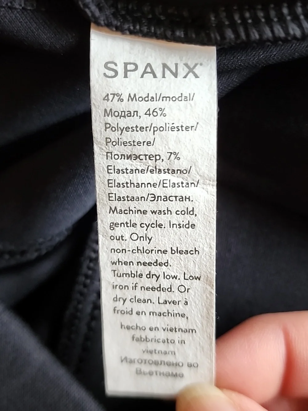 Spanx Black Wide Leg Drawstring Pants - Picture 4 of 5